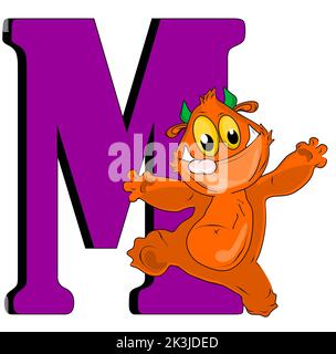 monster and letter m Stock Photo