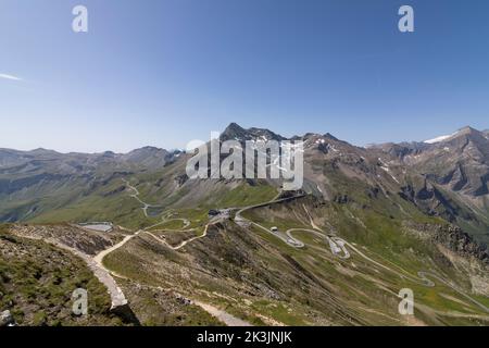 Landscape with mountains at the Grossglockner High Alpine Road in Austria Stock Photo