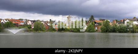 View of the Mere in the market town of Diss, Norfolk, England, Britain, UK Stock Photo