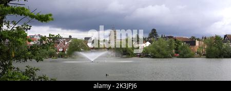 View of the Mere in the market town of Diss, Norfolk, England, Britain, UK Stock Photo