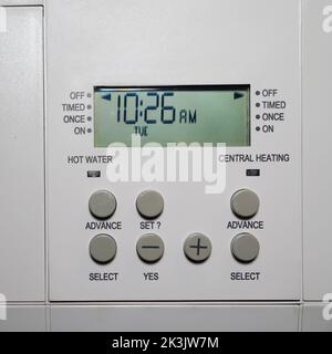 Control panel of the gas boiler for hot water and heating Stock Photo -  Alamy