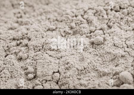Sand, building material or sand on the beach Stock Photo