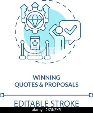 Winning quotes and proposals concept icon Stock Vector Image & Art - Alamy