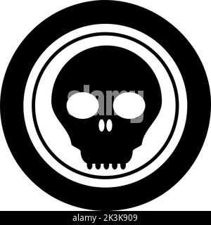 Icon Scull shape. Gambling symbol, object. Vector illustration Stock Vector