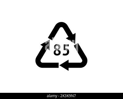 Composite Recycling codes. Recycling symbol on an isolated background. Mobius strip. Special icon for sorting and recycling. Secondary use. Vector ill Stock Vector