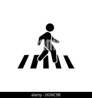 Crosswalk icon symbol logo template. illustration Stock Vector