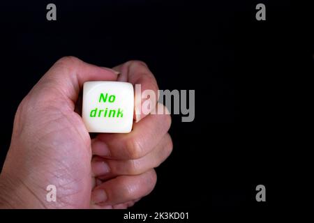 Drinking dice game isolated on black background Stock Photo