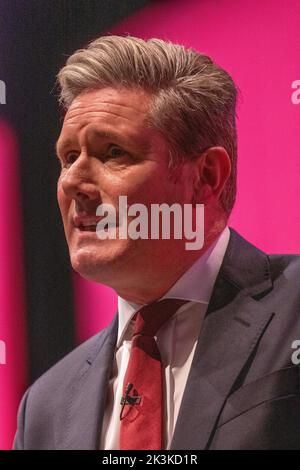 Keir Starmer Leaders speech at Labour Party Liverpool 27 September 2022 .Labour conference in Liverpool. Liverpool Kings Dock. Liverpool UK. Picture: gary Roberts/worldwidefeatures.com Credit: GaryRobertsphotography/Alamy Live News Stock Photo