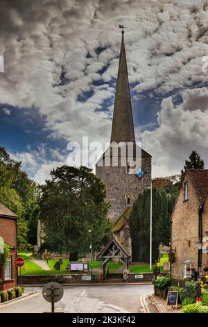 Eynsford, a village and civil parish in the postal town of Dartford, Kent, England. Stock Photo