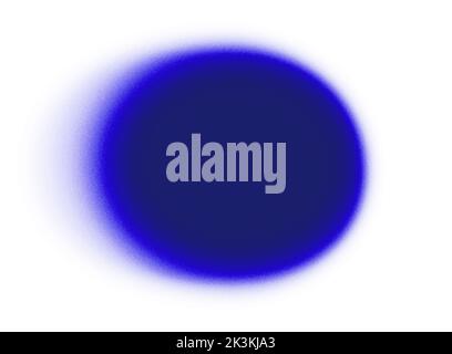 Abstract background with a blue blurry circle with grain with free space to insert textual content. Spray effect blur. Stock Photo
