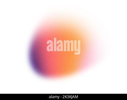 Abstract background with blurry magenta and orange circular shape with grain. Spray effect blur with gradient. Stock Photo