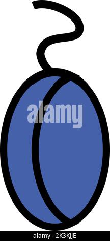 Simple plum icon on a white background Stock Vector