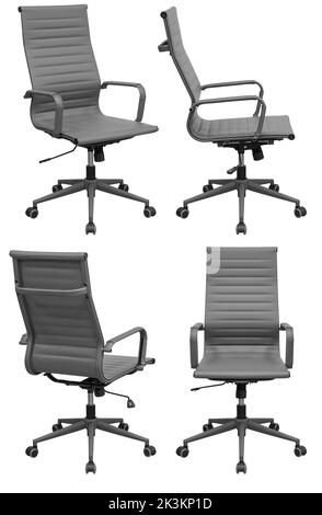 Office chair. Isolated on a white background. View from different sides Stock Photo