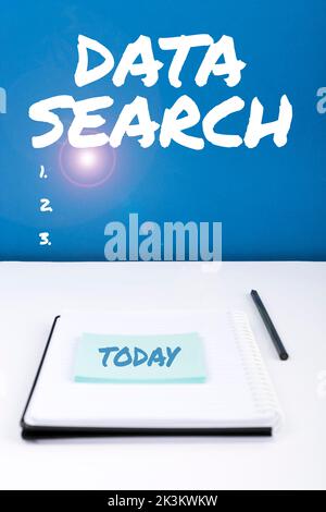 Text sign showing Data Search Business photo showcasing gathers and Text sign showing Data Search Business photo showcasing gathers and