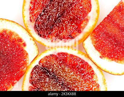 Sliced blood oranges Stock Photo