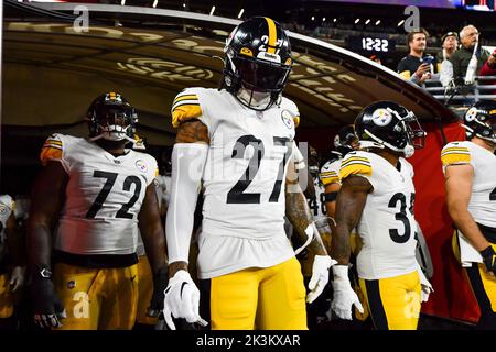 Pittsburgh Steelers' Marcus Allen prepares for an NFL football game against  the Indianapolis Colts, Monday, Nov. 28, 2022, in Indianapolis. (AP  Photo/Michael Conroy Stock Photo - Alamy