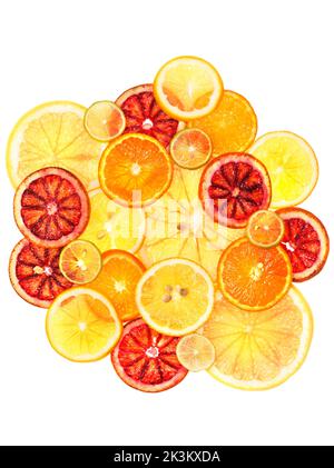 Sliced citrus Stock Photo