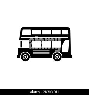 Double decker bus icon design template vector isolated Stock Vector