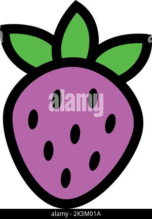 Simple raspberry icon on a white background Stock Vector
