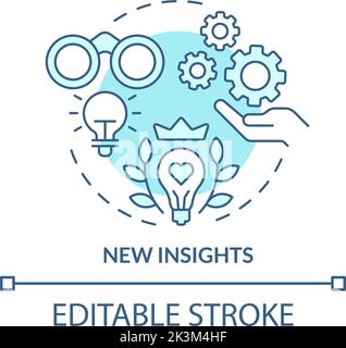 New insights turquoise concept icon Stock Vector