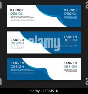 modern clean abstract banner design collection template oldblue gradient color Stock Vector