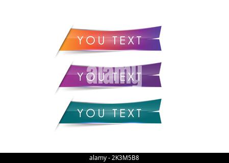 A vector illustration of Colorful web buttons pack for different purposes Stock Vector