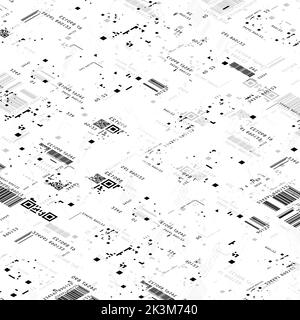 Barcode style isometric pattern banner Stock Vector