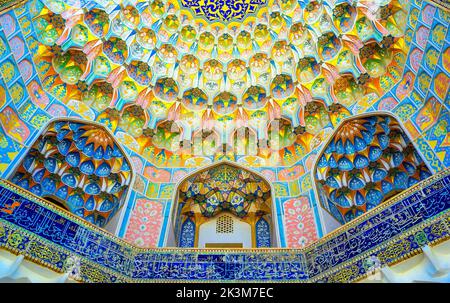 Interior of a mosque in the Bukhara, Uzbekistan Stock Photo