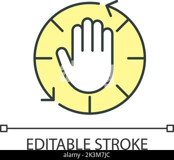 Stop and wait RGB color icon Stock Vector