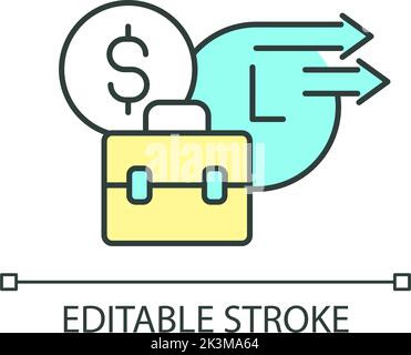 Quick business prosperity RGB color icon Stock Vector
