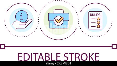 Company organizational information loop concept icon Stock Vector