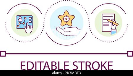 Employee incentive programs loop concept icon Stock Vector