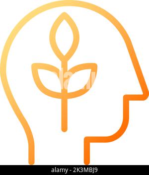 Mental health pixel perfect gradient linear vector icon Stock Vector