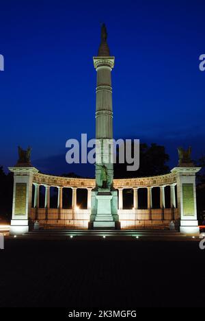 The Jefferson Davis Memorial once stood on on Monument Avenue in  Richmond Virginia.  It was toppled in the wake of the George Floyd protests Stock Photo