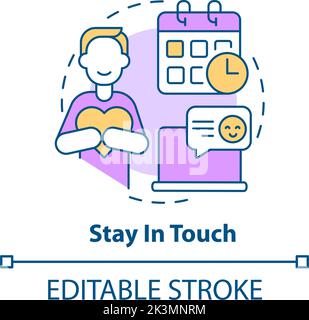Stay in touch concept icon Stock Vector