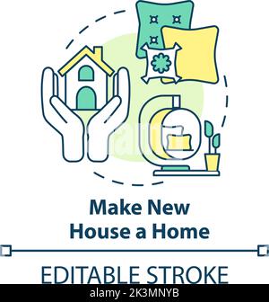 Make new house home concept icon Stock Vector