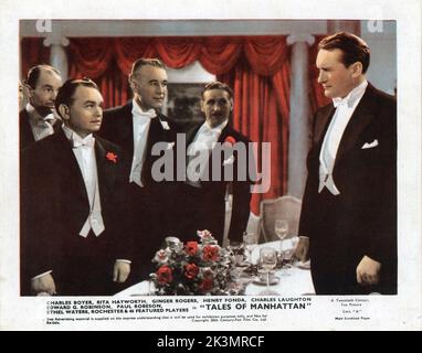 EDWARD G. ROBINSON and GEORGE SANDERS in TALES OF MANHATTAN 1942 director JULIEN DUVIVIER Twentieth Century Fox Stock Photo