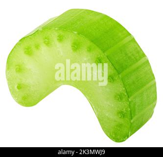 celery slice isolated on white background, clipping path, full depth of field Stock Photo