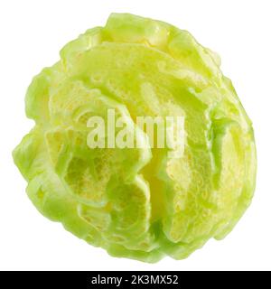 Colored fruity popcorn isolated on white background, clipping path, full depth of field Stock Photo