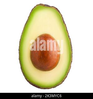 avocado, clipping path, isolated on white background full depth of field Stock Photo