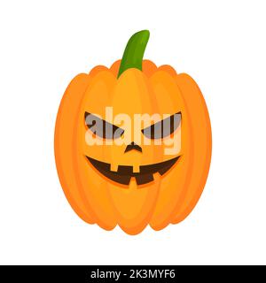 Halloween pumpkin character. Holiday autumn illustration. Vector illustration isolated on white. Stock Vector