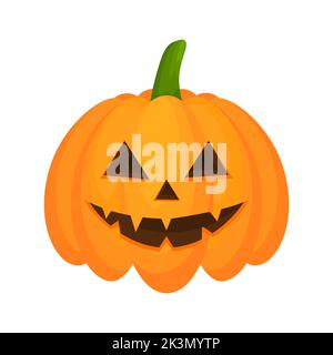 Halloween pumpkin character. Holiday autumn illustration. Vector illustration isolated on white. Stock Vector