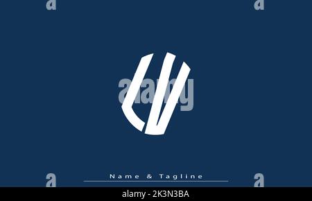 Alphabet letters Initials Monogram logo LV , VL Stock Vector