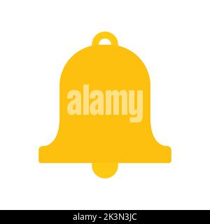 Bell icon. Notification symbol. Alert bell. Vector isolated on white. Stock Vector
