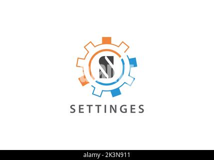 GEAR logo design template vector Stock Vector