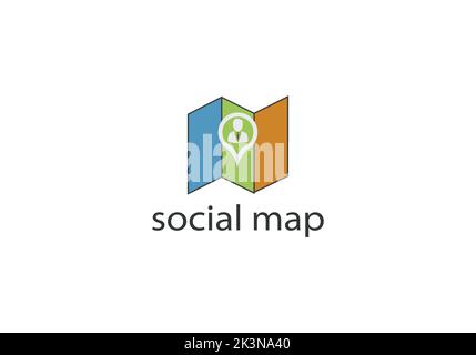 Map Pin Logo Design Element Stock Vector