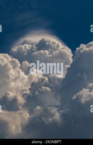 Pileus on a cumulonimbus cloud Stock Photo