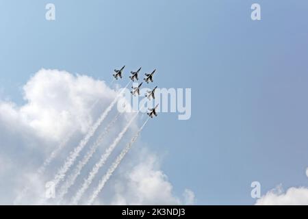 The aircraft during Thunder Over Michigan Air Show Stock Photo