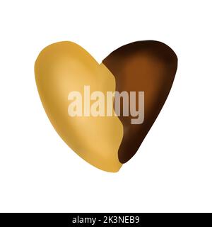 Christmas heart cookie 3d vector ginger biscuit Xmas cute cookies Stock Vector