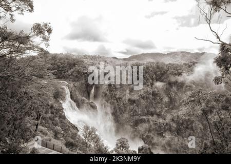 Awesome Barron Falls near Kuranda in Tropical North Queensland, Australia Stock Photo